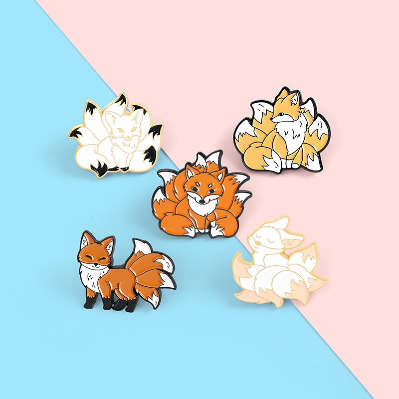 Ghim cài áo hình chú cáo dễ thương trang trí quần áo cho bé