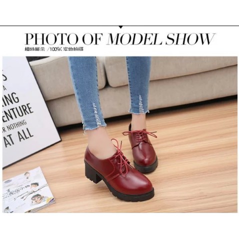 giày oxford nữ đế cao, giày oxford hàn quốc cao gót | BigBuy360 - bigbuy360.vn