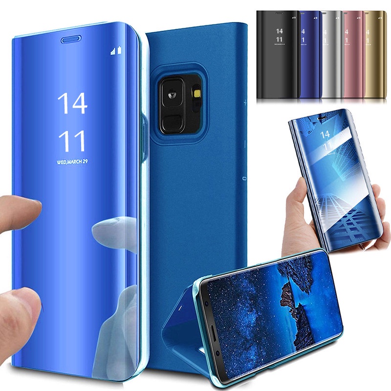 Bao Da Điện Thoại Nắp Lật Tráng Gương Cho Vivo V9 Youth Y85 Z1 Z3X Y3 Y12 Y11 Y15 Y17 -01