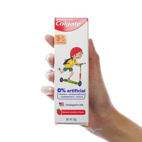 Kem đánh răng Colgate hương dâu tây cho trẻ 3-5 tuổi (Tuýp 80g)