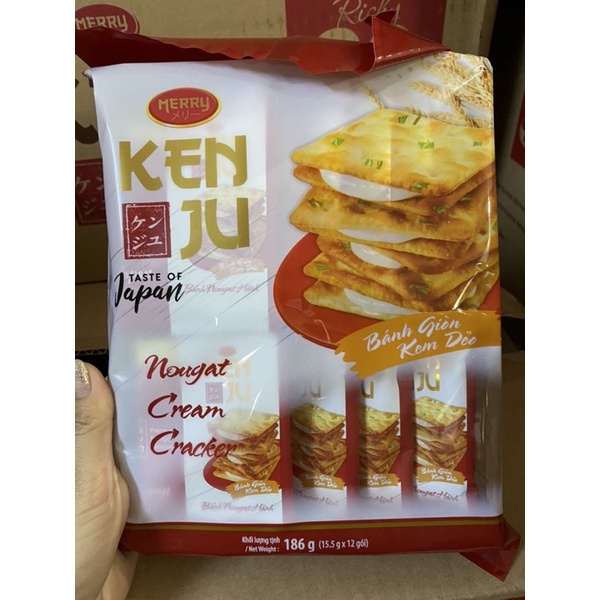 Bánh Quy Richy KENJU giòn nhân kem dẻo 186g-300g - hương vị Nhật