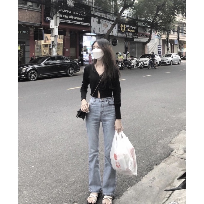 Quần jean flared lưng cao 6 màu ( Kèm Feedback và Ảnh thật )