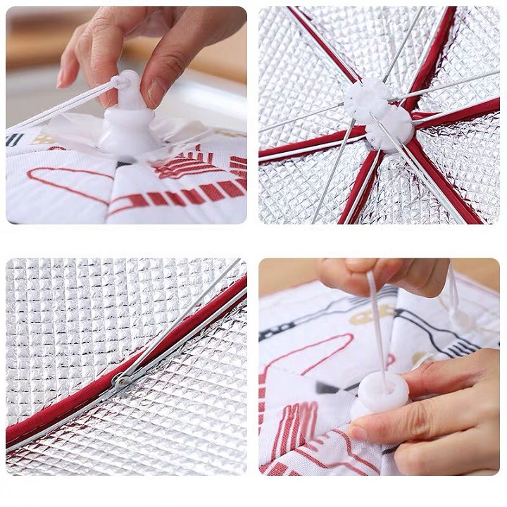 LỒNG BÀN GIỮ NHIỆT, GẤP GỌN 6 CẠNH CÓ KHUNG SẮT