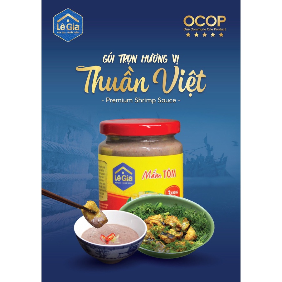 [OCOP 5 sao Quốc Gia] Mắm tôm ngon Lê Gia Thanh Hóa - chai PET 225ml