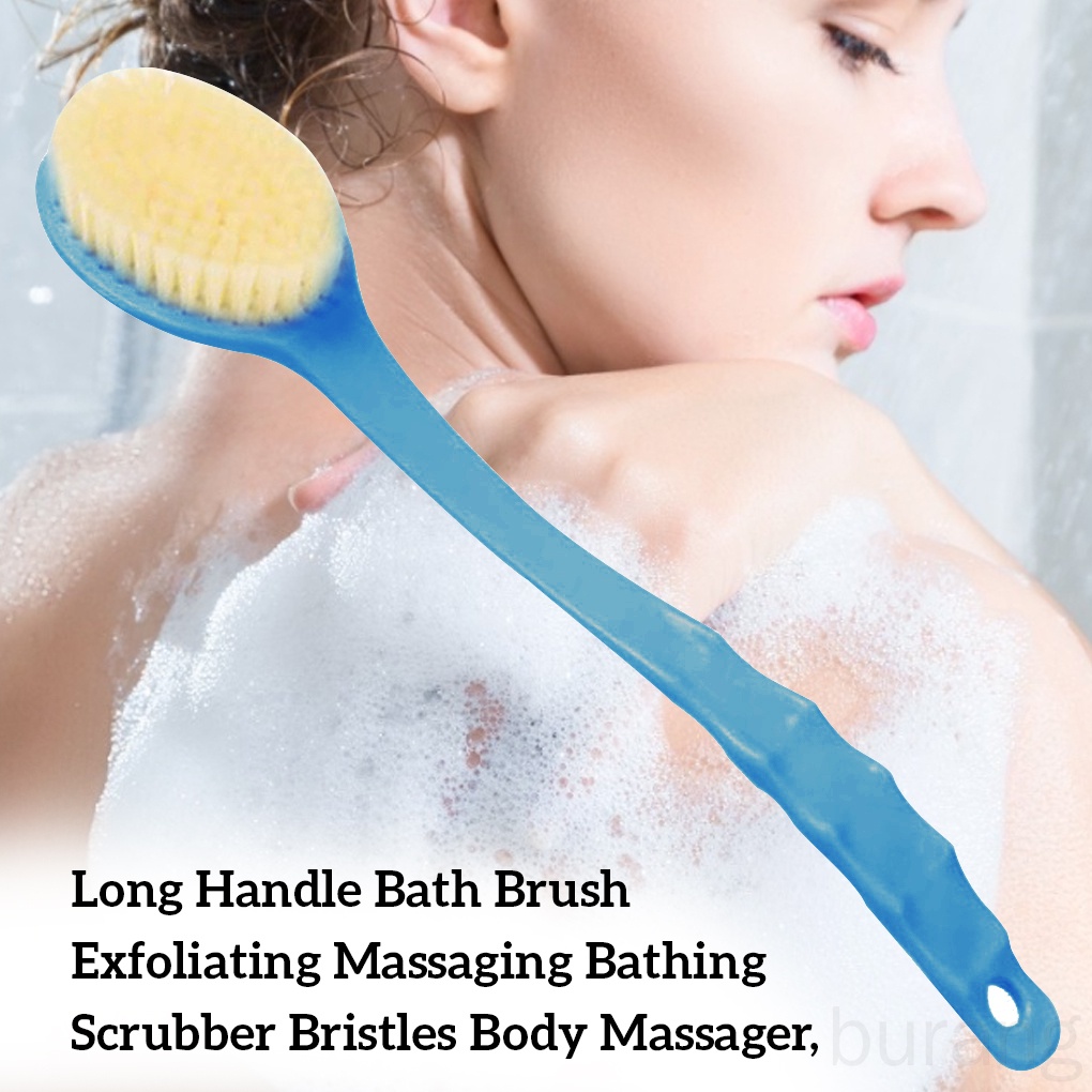(Hàng Mới Về) Bàn Chải Tắm Massage Cơ Thể Tẩy Tế Bào Chết Tay Cầm Dài Tiện Dụng