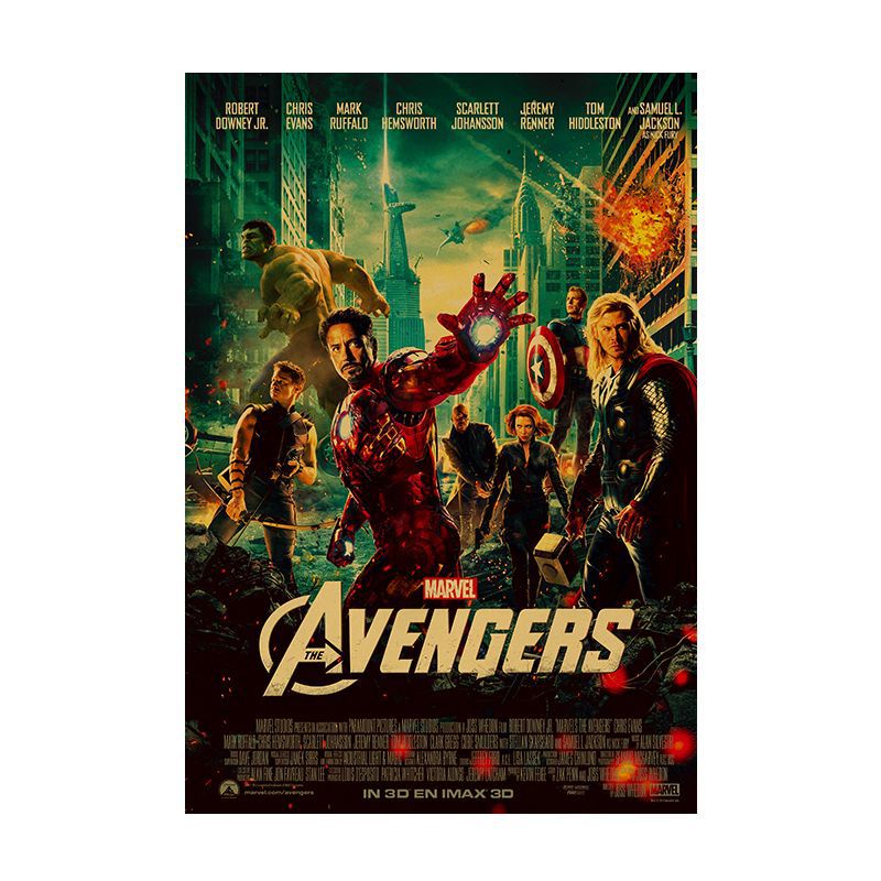 Giấy Dán Tường Hình Truyện Tranh Marvel 50.5 * 35cm