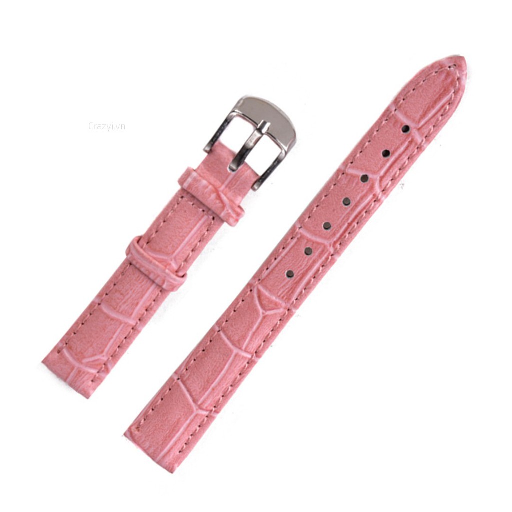 Dây Đồng Hồ Crazyi 12-22mm Hoạ Tiết Da Cá Sấu