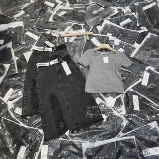 Chân Váy Jeans Rách Gối