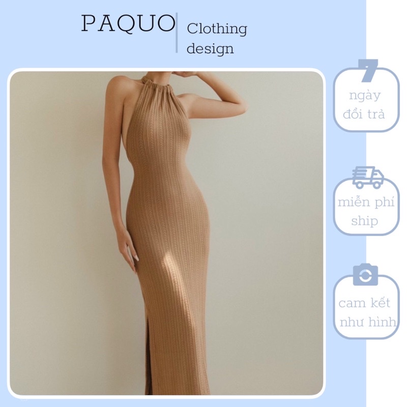 Đầm yếm body len sang chảnh