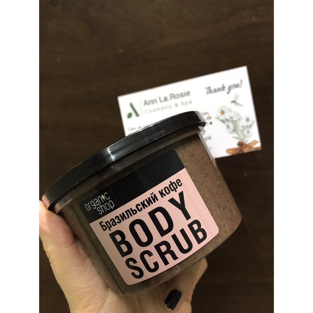 Tẩy da chết body Organic Shop Cafe 300ml