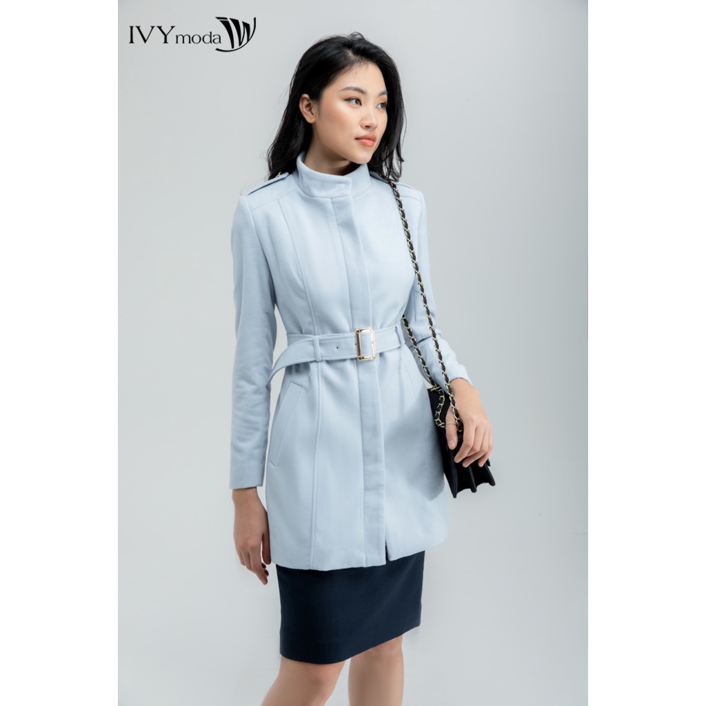 [NHẬP WABRTL5 GIẢM 10% TỐI ĐA 50K ĐH 250K ]Áo khoác dạ nữ cổ cao IVY moda MS 70M6067