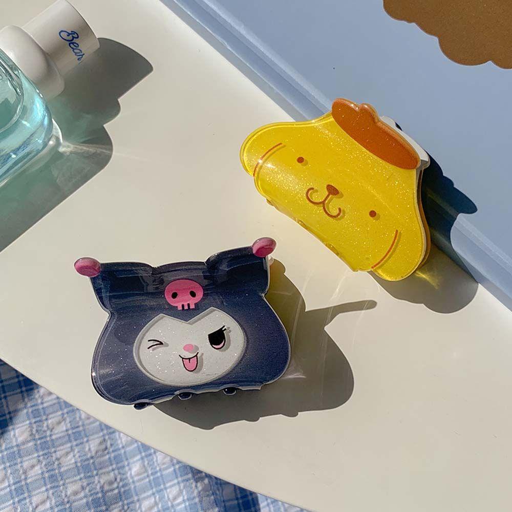 Kẹp Tóc Móng Vuốt Mèo / Thỏ / Cá Mập Hình Học Đáng Yêu Sáng Bóng Cho Nữ