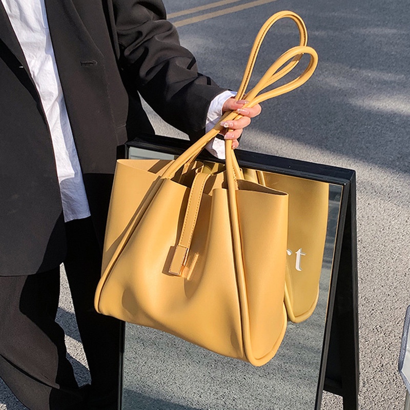 Túi đeo vai IELGY cỡ lớn màu sắc đơn giản thời trang cho nữ