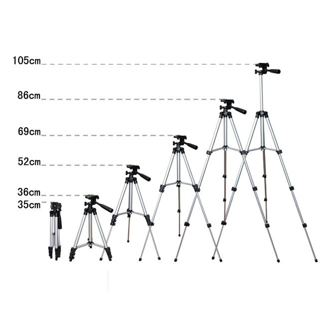 Tripod 3 chân giá đỡ điện thoại và máy ảnh quay phim chụp hình với chất liệu nhôm cực nhẹ