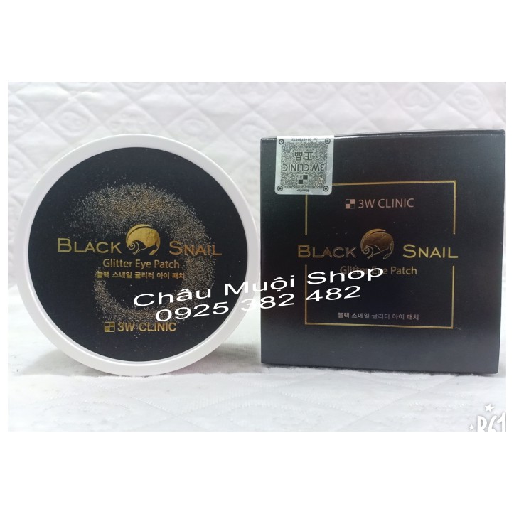 Mặt Nạ Dưỡng Da Vùng Mắt Chiết Xuất Ốc Sên 3W Clinic -Black Snail Glitter Eye Patch