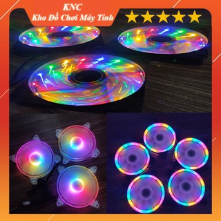 [Không cần Hub] Quạt tản nhiệt, quạt làm mát máy tính, Fan case Led RGB 12cm, cắm trực tiếp Molex 4pin