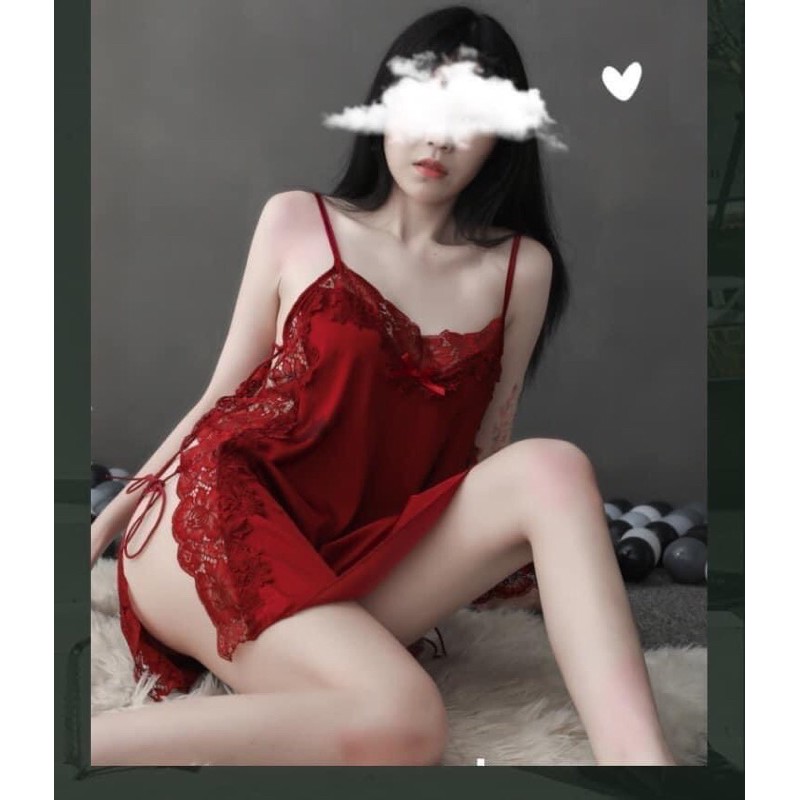 [Đồ Ngủ Gợi Cảm Nữ Hà Nội] Váy Đầm Ngủ Ren Hông Quyến Rũ Quảng Châu Sexy [Ảnh Thật] - Anem29.Official