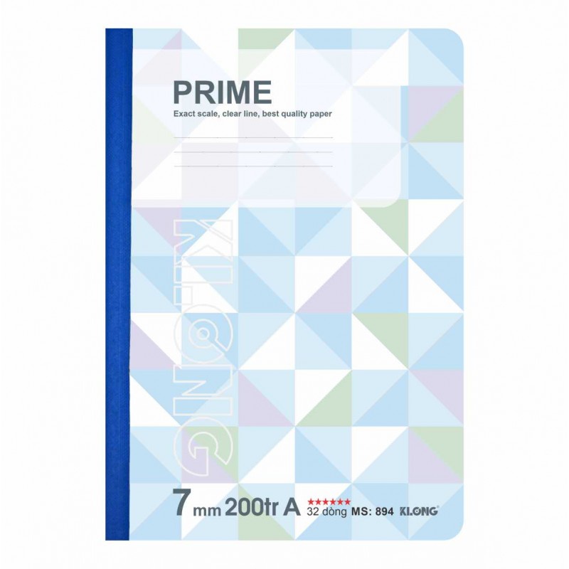Vở kẻ ngang Prime - 200 trang B5 KLONG MS: 894