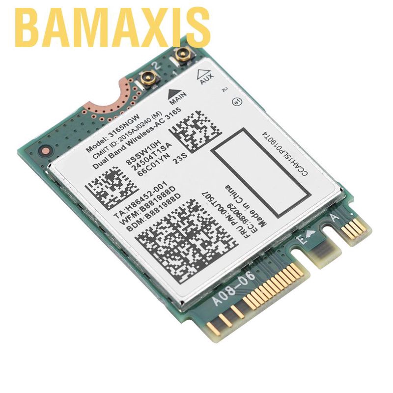 Thẻ Mạng Bamaxis Cho Lenovo Intel3165 Dual Band Band-Ac 3365 Bw Ngff/M2 433m+bluetooth 4.2 802.11ac