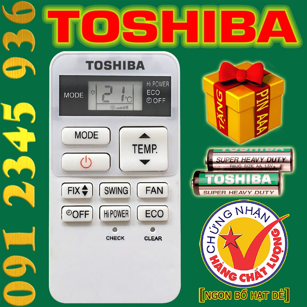 Điều khiển TOSHIBA &quot;HÀNG ĐẸP&quot; cho điều hòa