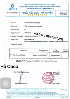 Son dừa handmade đảm bảo k chì