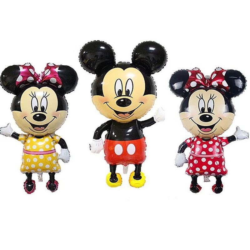 Bong Bóng Lá Nhôm Hình Chú Chuột Mickey Đáng Yêu Kích Thước 110*62CM Dùng Trang Trí Tiệc Sinh Nhật