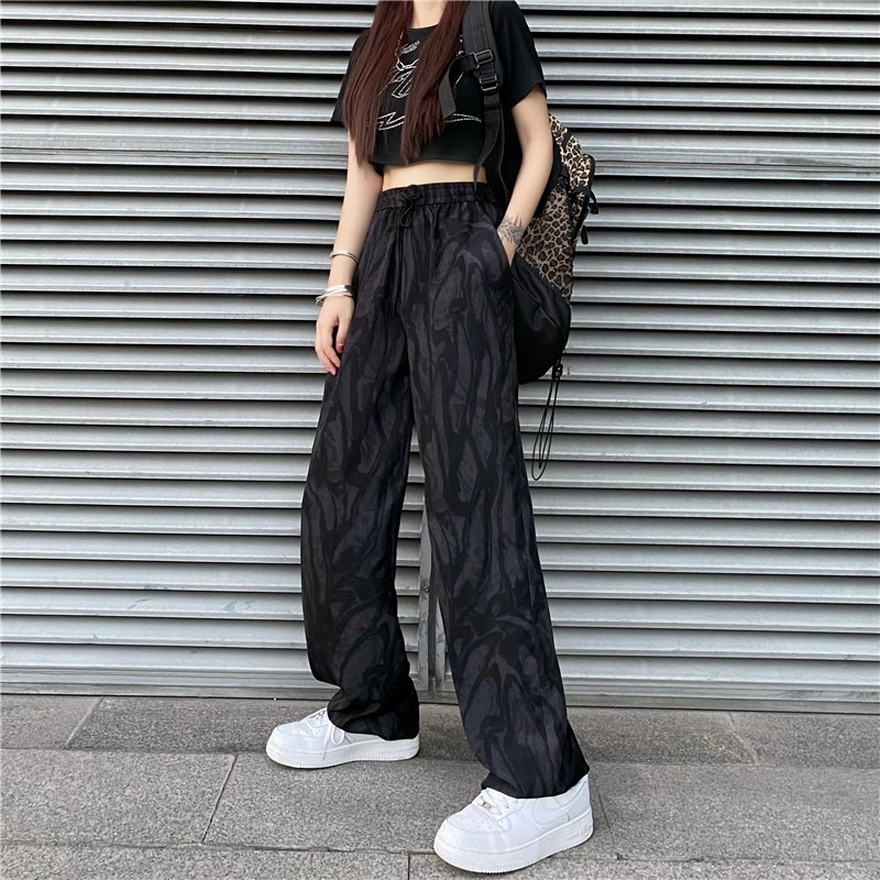 Quần nữ ống rộng xuông dài loang đen đi chơi, đi học thời trang unisex hàn quốc - UNQ08