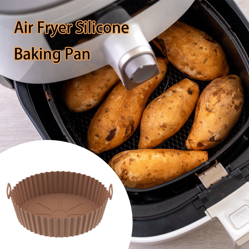 Lồng Đèn Silicone Lót Nồi Chiên Không Dầu Không Dính An Toàn Thực Phẩm Có Thể Tái Sử Dụng Cho Nhà Bếp