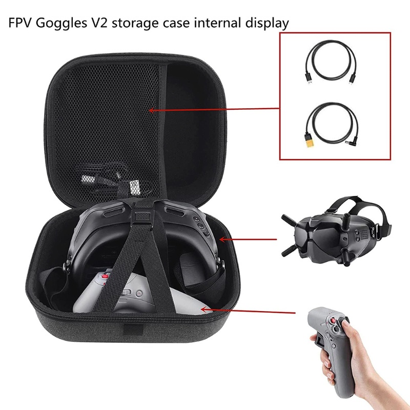 Hộp Đựng Cáp / Kính Bảo Vệ FPV Goggles V2 Drone Giá Đỡ