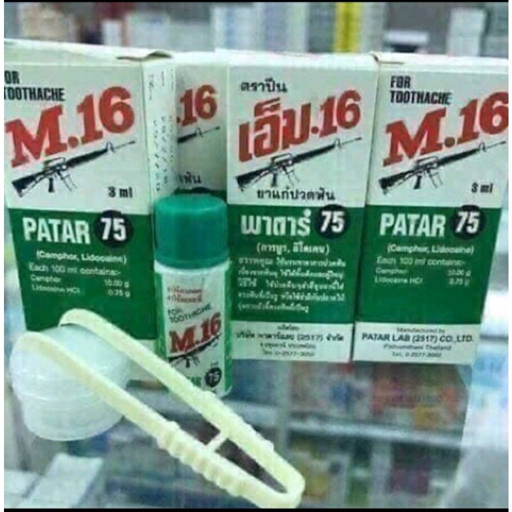 Chai Dầu Giảm Đau Răng , sâu răng Patar 75 M.16 3ml Thái Lan