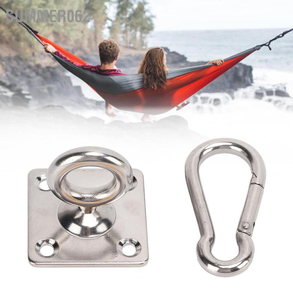 Summer062 Suspended Ceiling Wall Mount U Shaped Hooks Heavy Duty Hammock Hook Metal Base for Swing