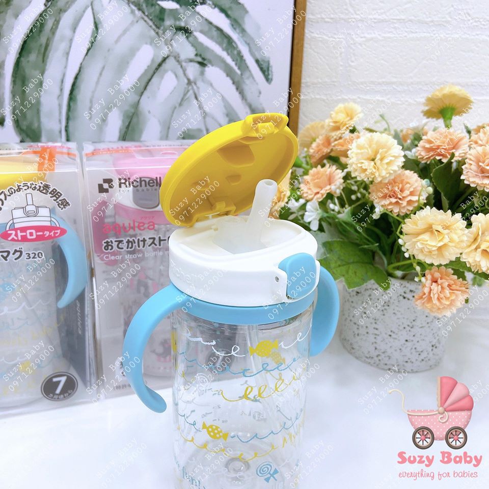 Cốc ống hút Richell Nhật Bản
