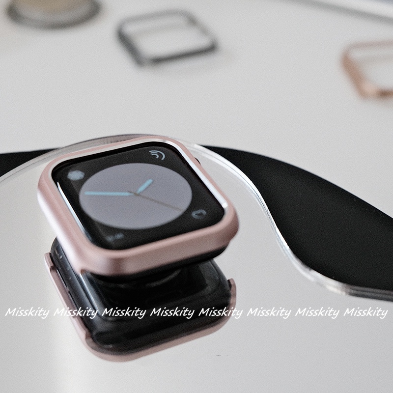Ốp Bảo Vệ Khung Kim Loại Dành Cho Đồng Hồ Thông Minh Apple Watch SE 7 6 5 4 3 2 1 SE 45mm 41mm 42mm 38mm 40mm 44mm
