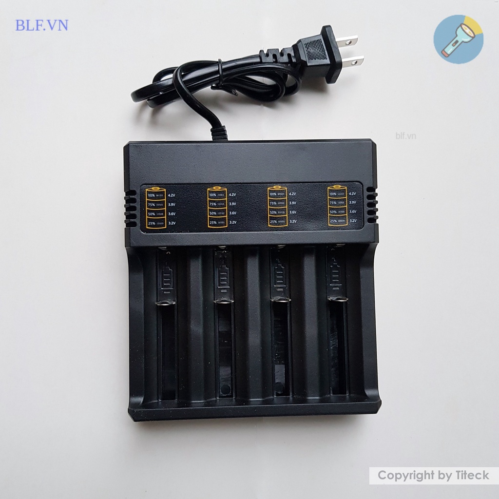 Bộ sạc 4 pin MS-484AX 3,7V- 4A  tốc độ sạc nhanh 21700 26650 18650