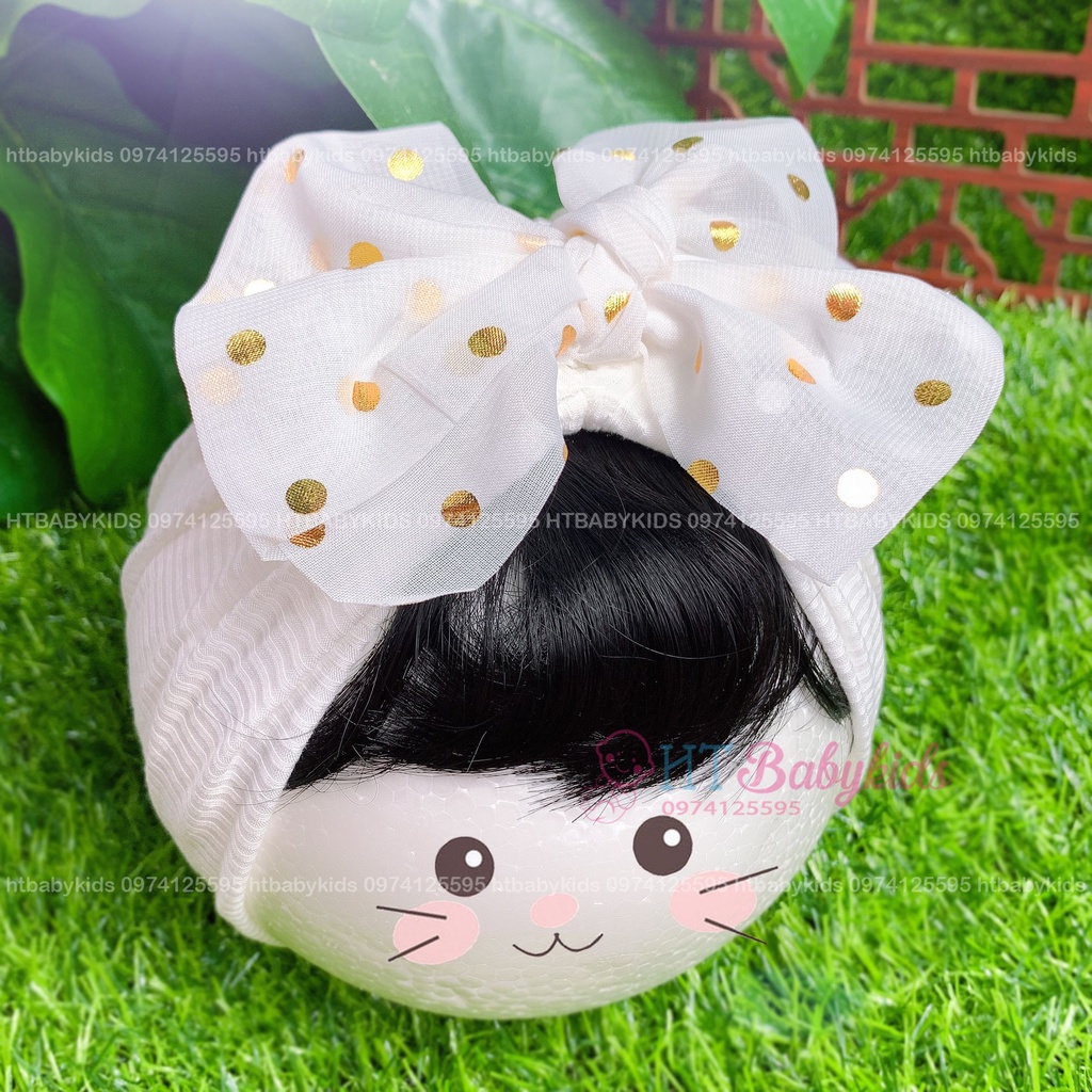 [ TÓC LOẠI 1 ]  Tuban Tóc Giả Cho Bé Gái Trắng Bi Nơ Xinh