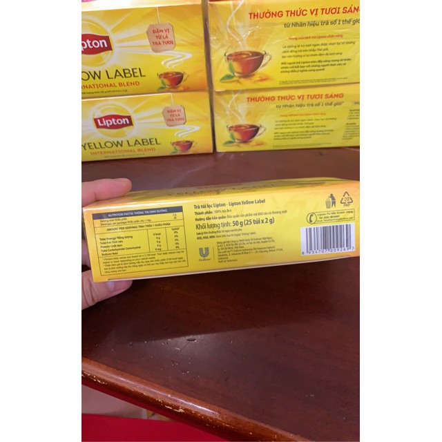 Trà Túi Lọc Lipton Nhãn Vàng 50g(25 túi trà x 2g)