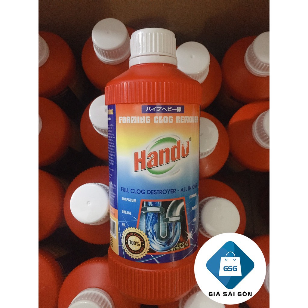 Nước thông cống Hando 570ml xuất khẩu- sản xuất tại Việt Nam