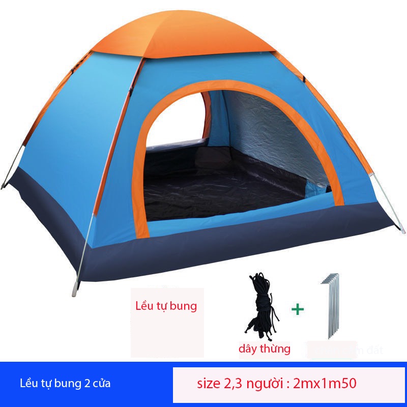 Lều phượt cắm trại vải dù rằn ri , lều du lịch picnic gia đình , chống muỗi , chống nước cho 2-3 người,3-4 người | BigBuy360 - bigbuy360.vn