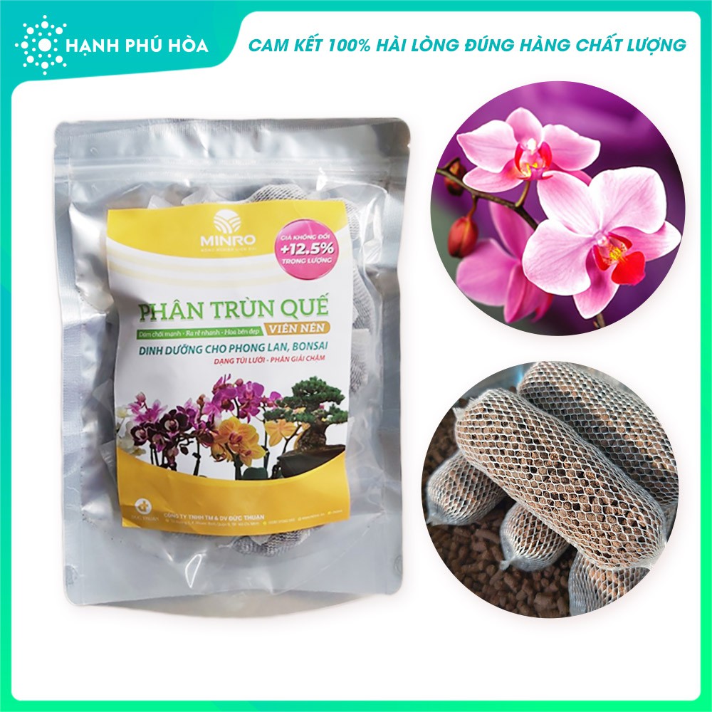 Phân Trùn Quế Viên Nén 36 túi/Gói 450g- Dinh Dưỡng Cho Phong Lan, Bonsao- Dạng Túi Lưới, Phân Giải Chậm