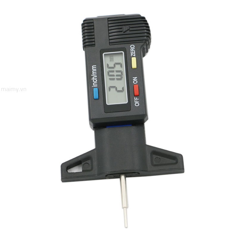 1 Thước Đo Độ Sâu Lốp Xe Màn Hình LCD Kỹ Thuật Số Màu Đen Độ Chính Xác Cao