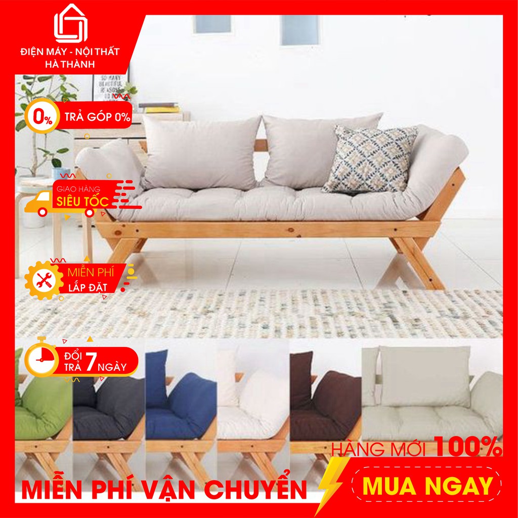 Ghế Sofa Simple, Gỗ thông tự nhiên, Vân gỗ đẹp, Kiểu dáng đơn giản