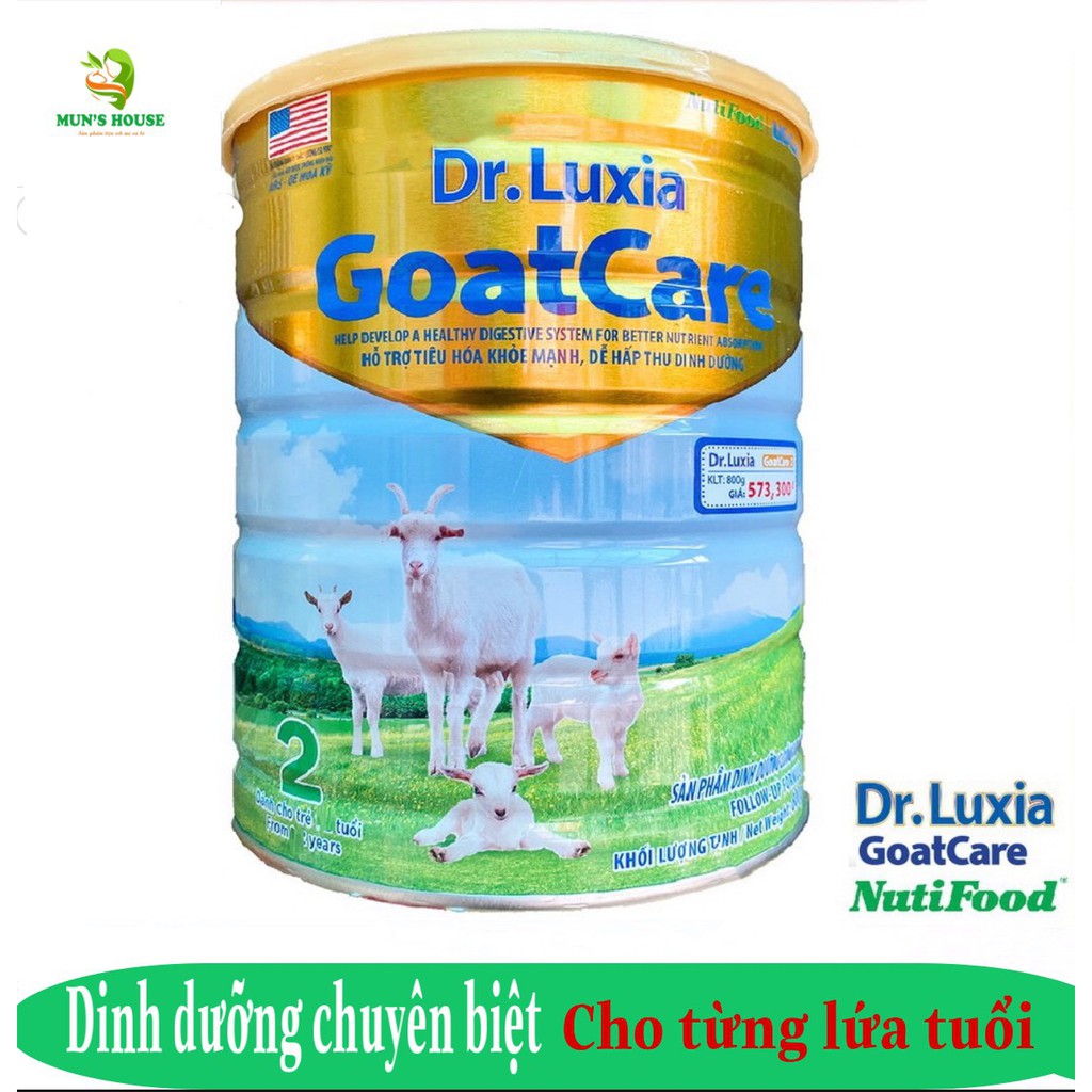 Sữa Dê Dr Luxia Goatcare 2 (400gr, 800gr)  [ luôn cập nhật date mới ]