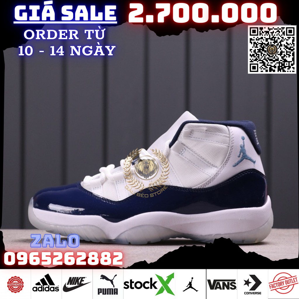 Order 1-3 Tuần + Freeship Giày Outlet Store Sneaker _Air Jordan 11“UNC”AJ11 MSP: 378037-123 gaubeostore.shop