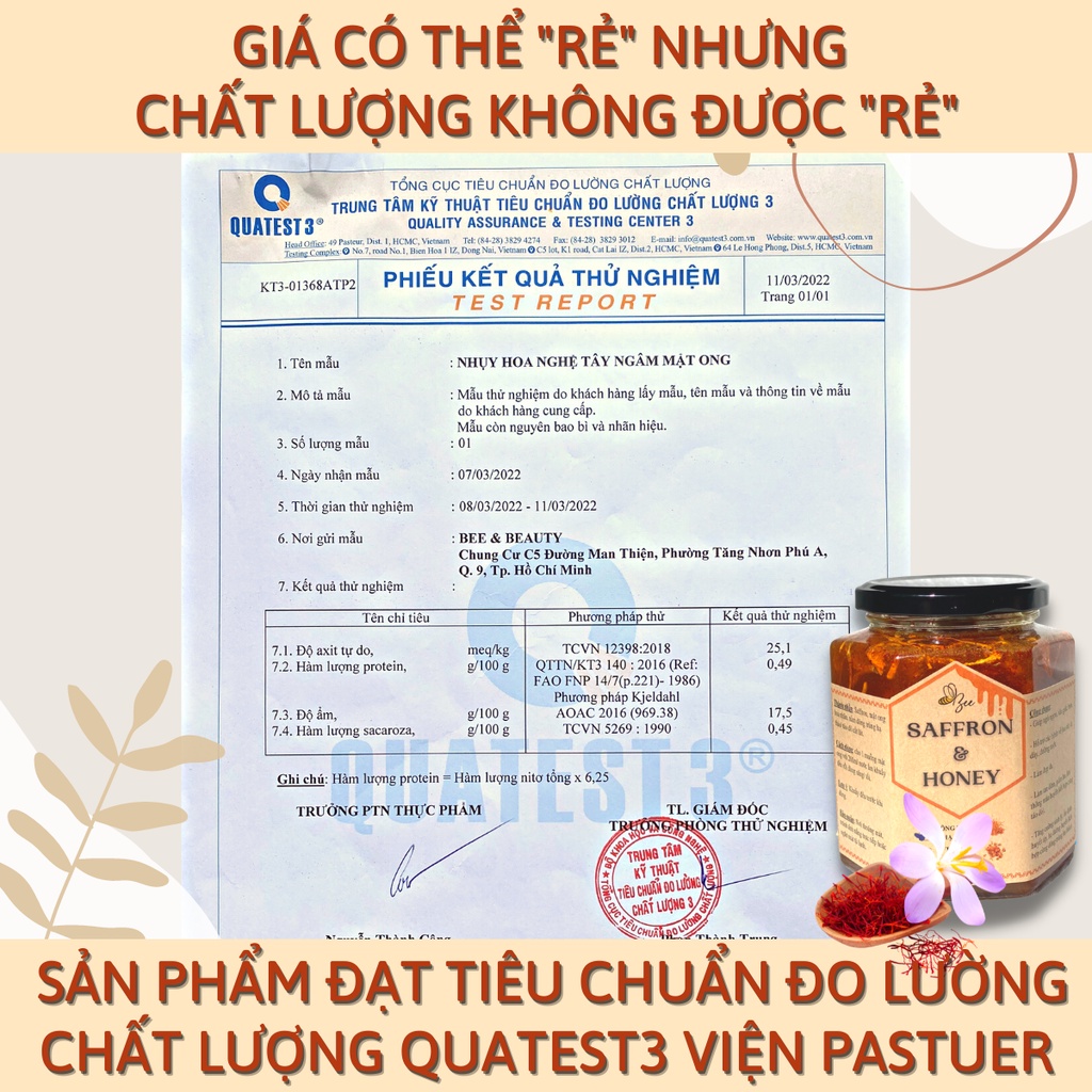 SAFFRON ĐÔNG TRÙNG HẠ THẢO NGÂM MẬT ONG