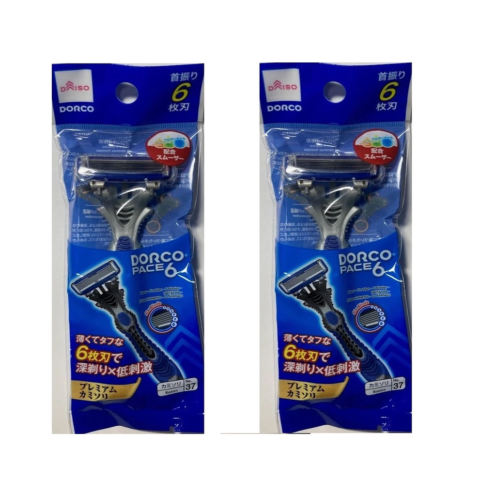 Daiso Dao Cạo Cho Nam 4.4X2.4X13Cm (Cái) Razor -For Men - 6 Blades-