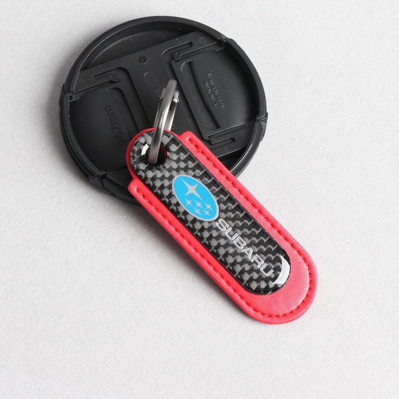 [New] High-end Subaru Car Carbon Fiber Keychain Personality Decoration Pendant
