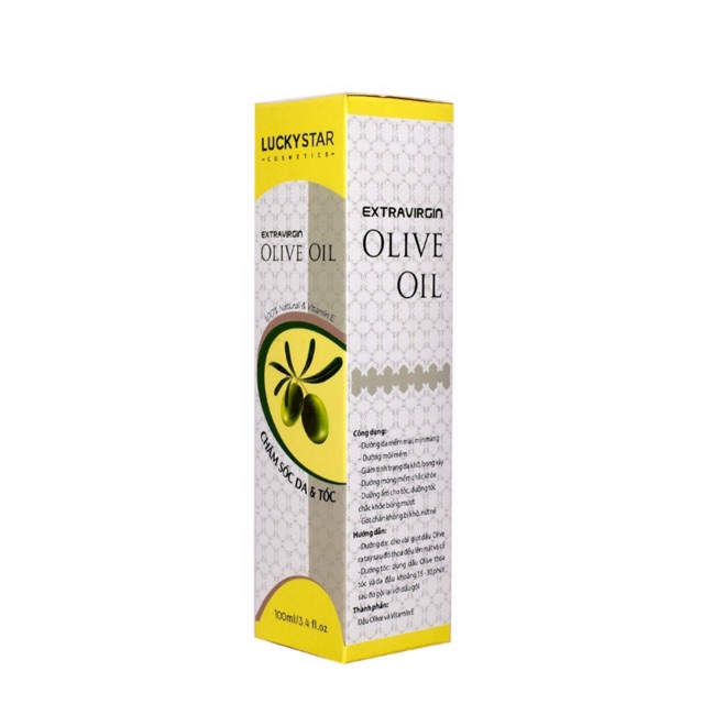 Dầu olive oil nguyên chất 100ml  lucky star (chăm sóc da và tóc...)