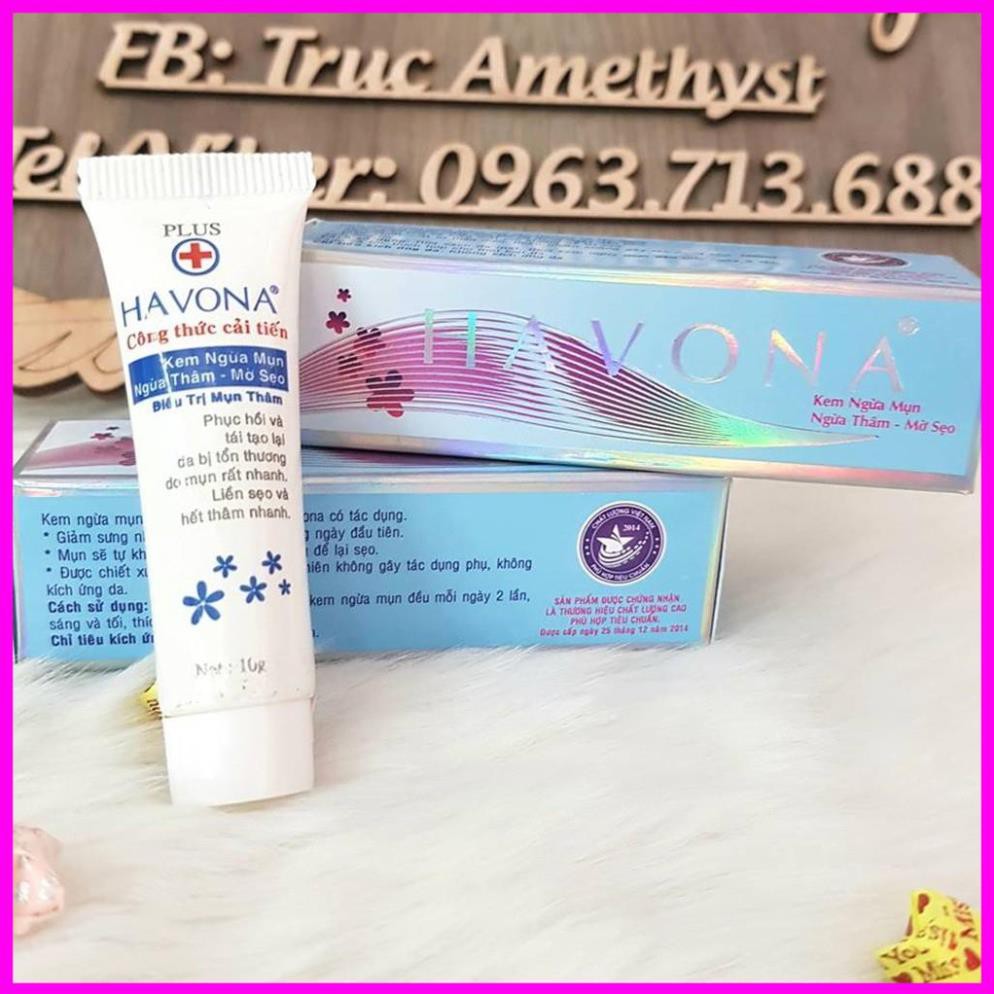 KEM NGỪA MỤN NGỪA THÂM MỜ SẸO HAVONA XANH DƯƠNG