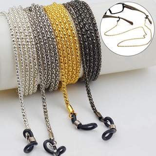 Dây Xích Kim Loại 60cm Gắn Giữ Mắt Kính Chống Trượt Màu Vàng Bạc Cho Nam Nữ