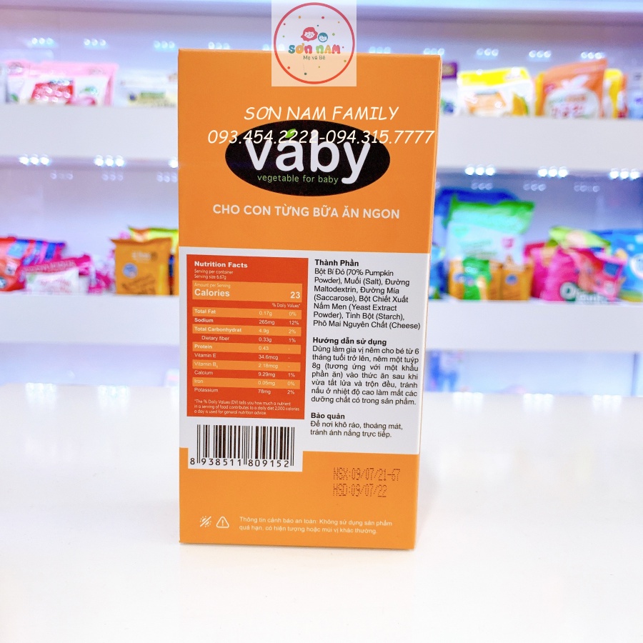 Bột Nêm Rau Củ VABY Cho Bé Từ 6m